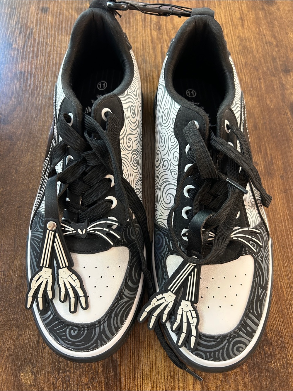 Black & White Men's Size 11 Nightmare Before Christmas Sneakers